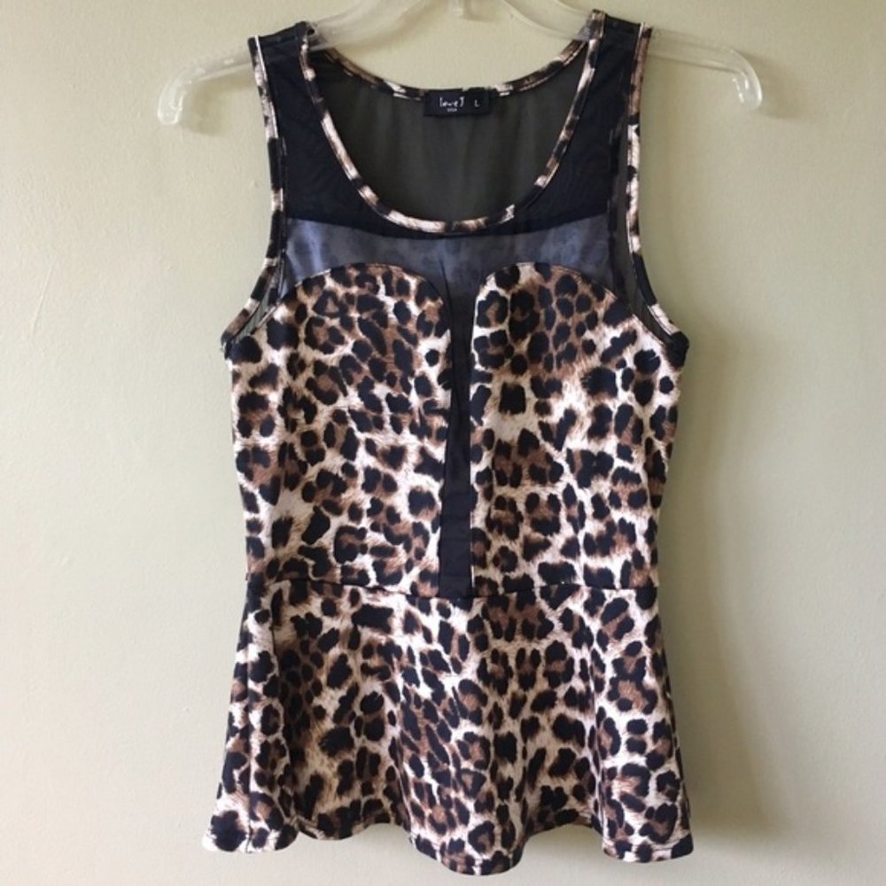 🐆Sexy Sheer Leopard Fitted Tank Top